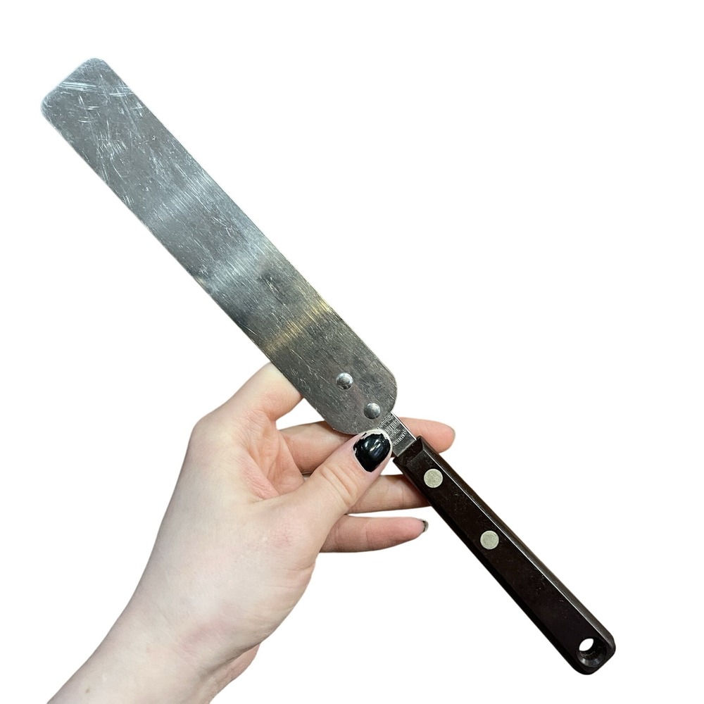 Ekco Eterna Black Cake Icing Spreader Spatula 7‎ Inch Blade Stainless Steel